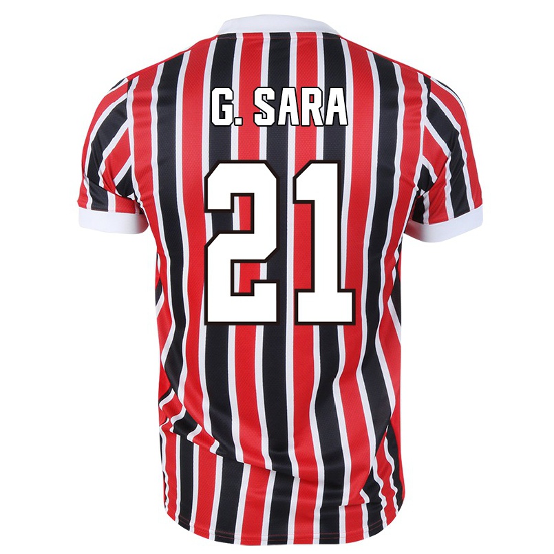 Enfant Football Maillot Gabriel Sara #21 Rouge Noir Tenues Extérieur 2021/22 T-shirt