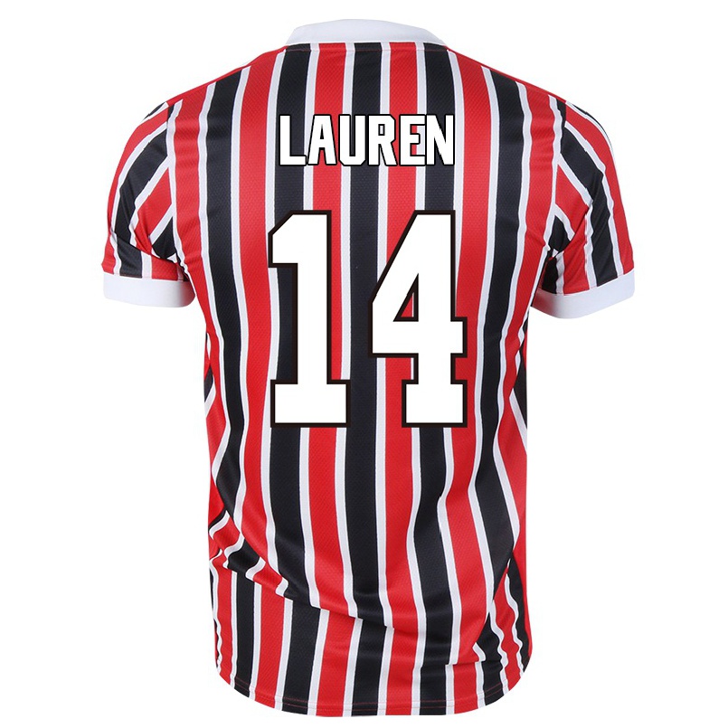 Enfant Football Maillot Lauren #14 Rouge Noir Tenues Extérieur 2021/22 T-shirt