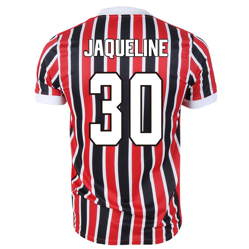 Enfant Football Maillot Jaqueline #30 Rouge Noir Tenues Extérieur 2021/22 T-shirt