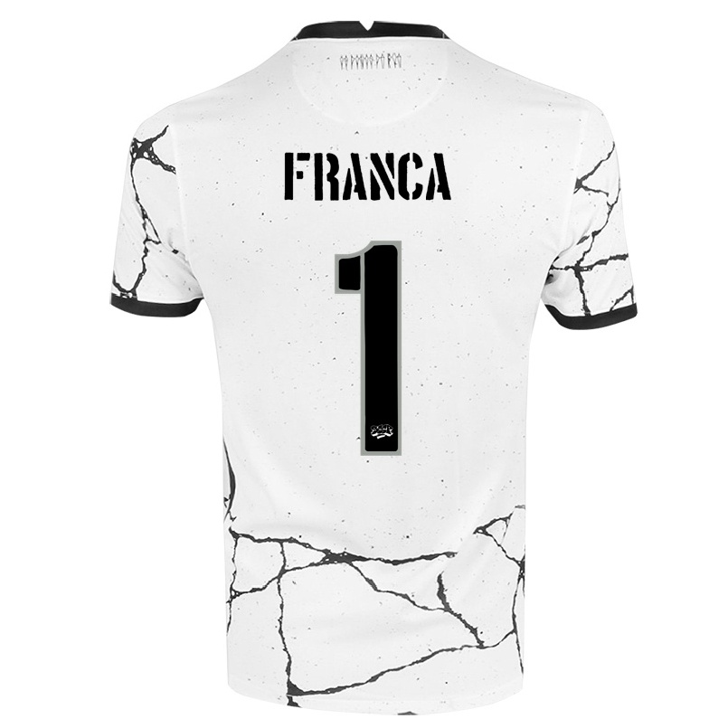 Enfant Football Maillot Caique Franca #1 Blanche Tenues Domicile 2021/22 T-shirt