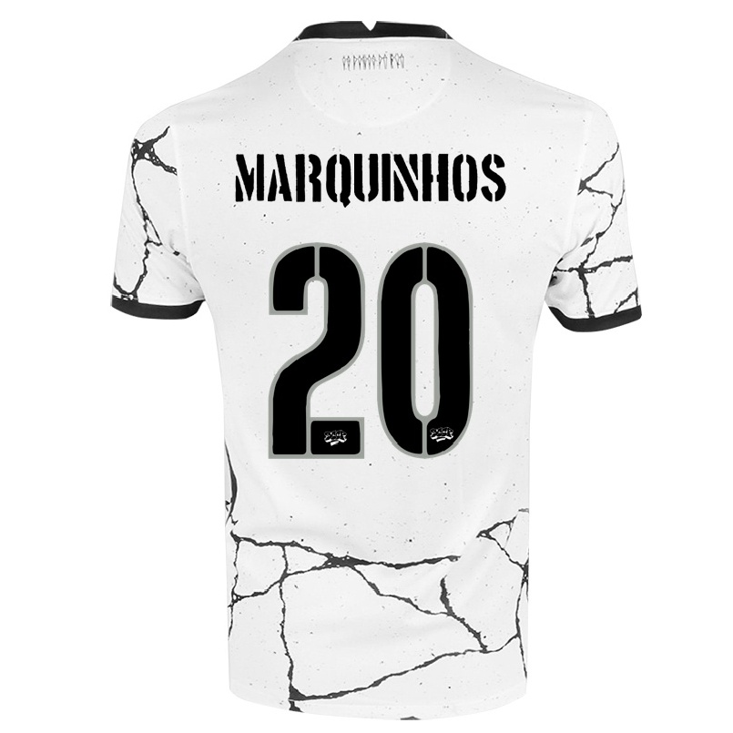 Enfant Football Maillot Marquinhos #20 Blanche Tenues Domicile 2021/22 T-shirt