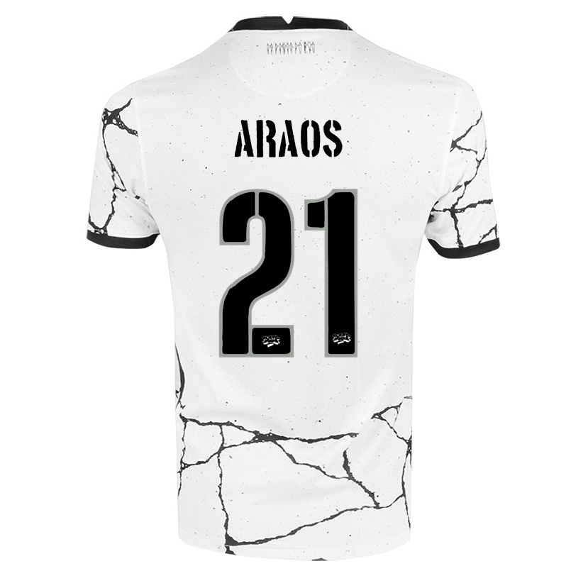 Enfant Football Maillot Angelo Araos #21 Blanche Tenues Domicile 2021/22 T-shirt