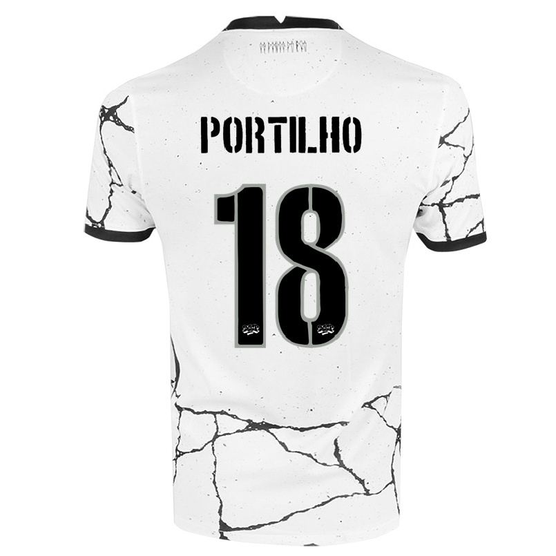 Enfant Football Maillot Gabi Portilho #18 Blanche Tenues Domicile 2021/22 T-shirt