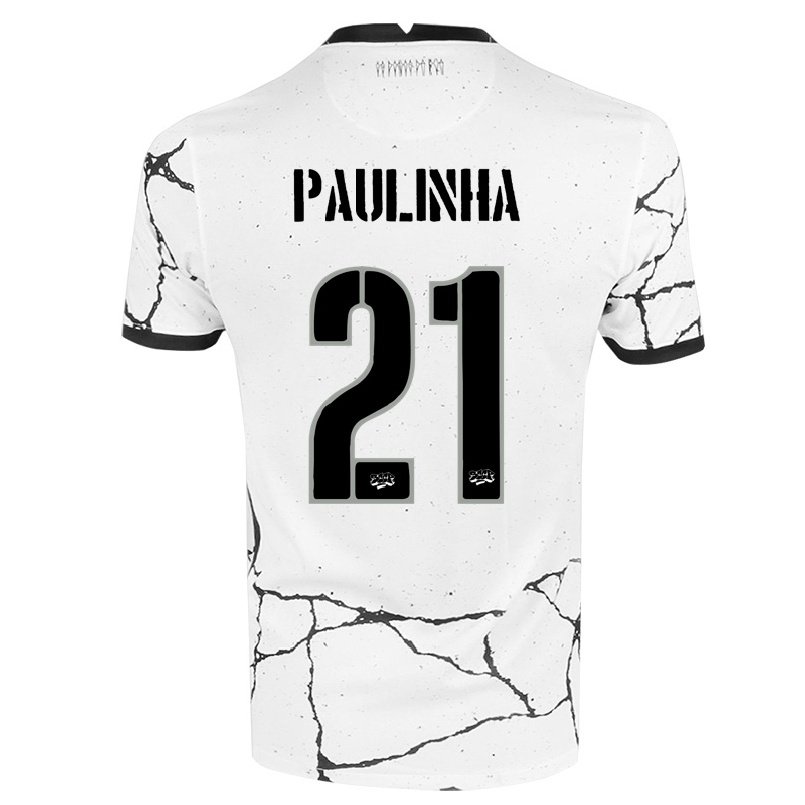 Enfant Football Maillot Paulinha #21 Blanche Tenues Domicile 2021/22 T-shirt