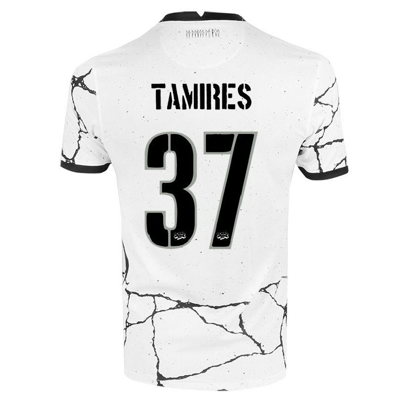 Enfant Football Maillot Tamires #37 Blanche Tenues Domicile 2021/22 T-shirt