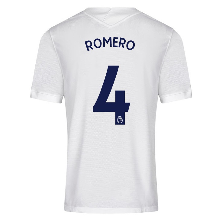 Enfant Football Maillot Cristian Romero #4 Blanc Tenues Domicile 2021/22 T-shirt