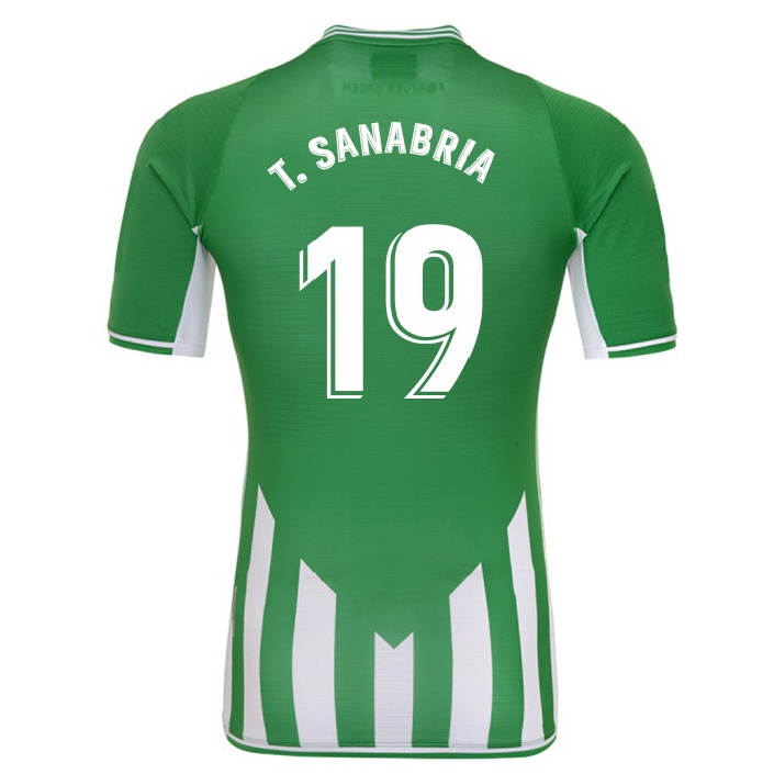 Enfant Football Maillot Antonio Sanabria #19 Blanc Vert Tenues Domicile 2021/22 T-shirt