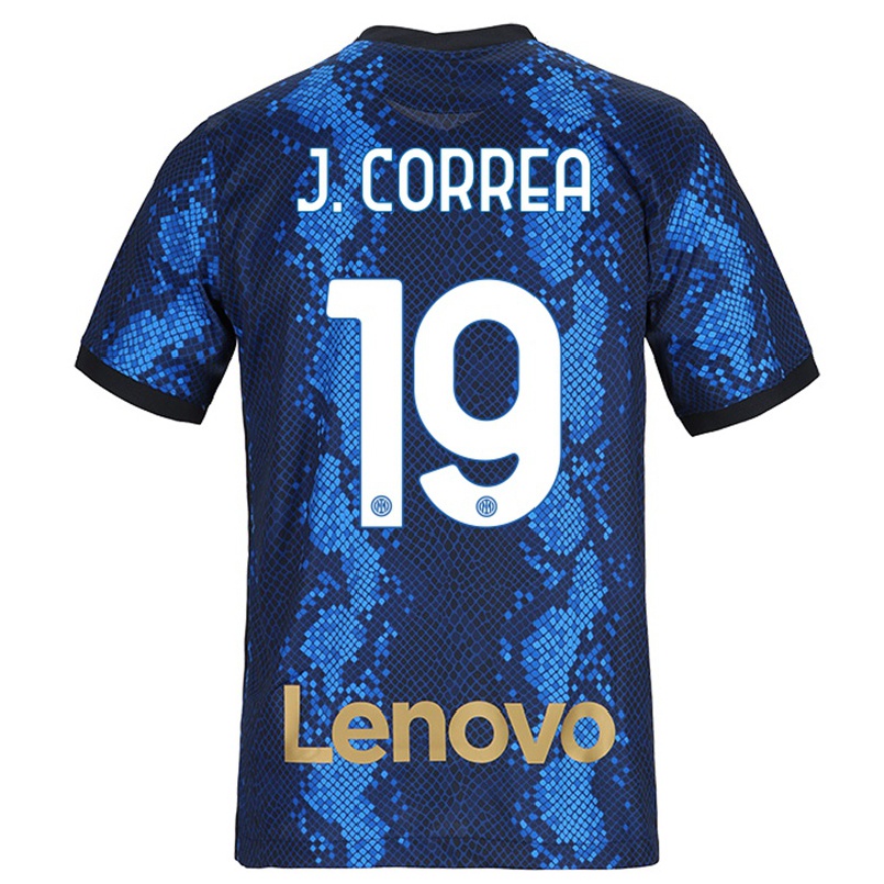 Enfant Football Maillot Joaquin Correa #19 Bleu Foncé Tenues Domicile 2021/22 T-shirt