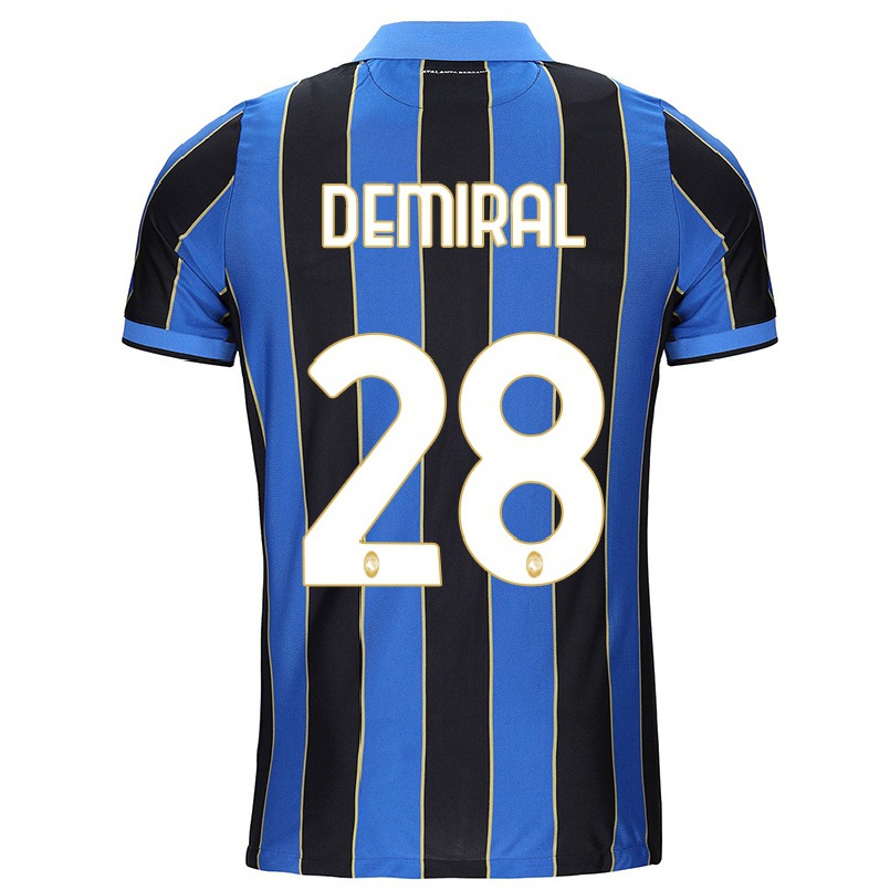 Enfant Football Maillot Merih Demiral #28 Noir Bleu Tenues Domicile 2021/22 T-shirt