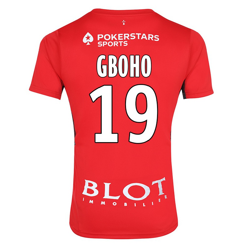 Enfant Football Maillot Yann Gboho #19 Rouge Tenues Domicile 2021/22 T-shirt