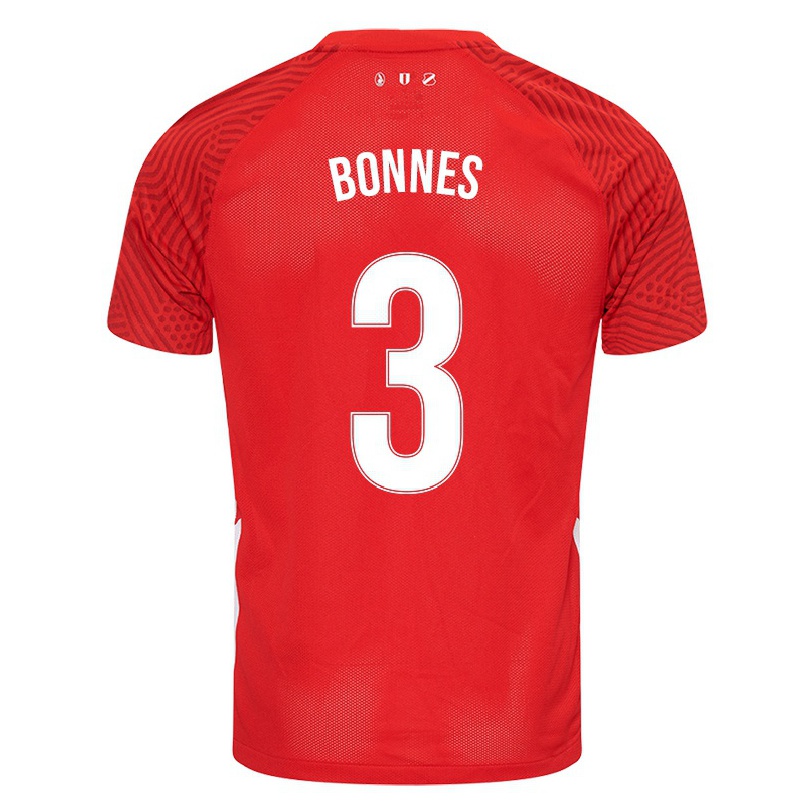 Enfant Football Maillot Joniek Bonnes #3 Rouge Tenues Domicile 2021/22 T-shirt