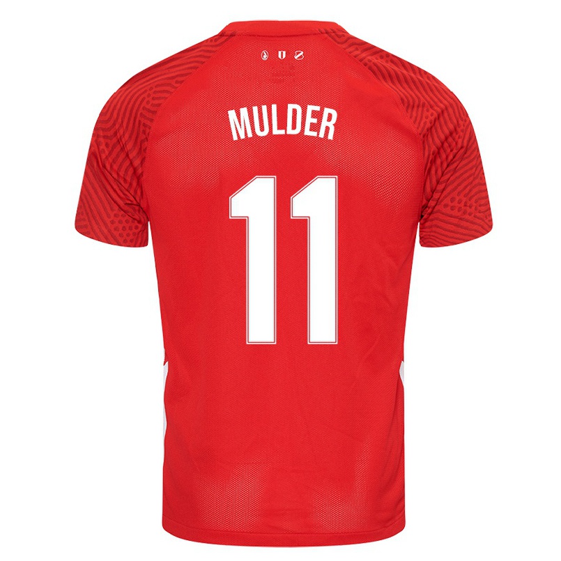 Enfant Football Maillot Wendy Mulder #11 Rouge Tenues Domicile 2021/22 T-shirt