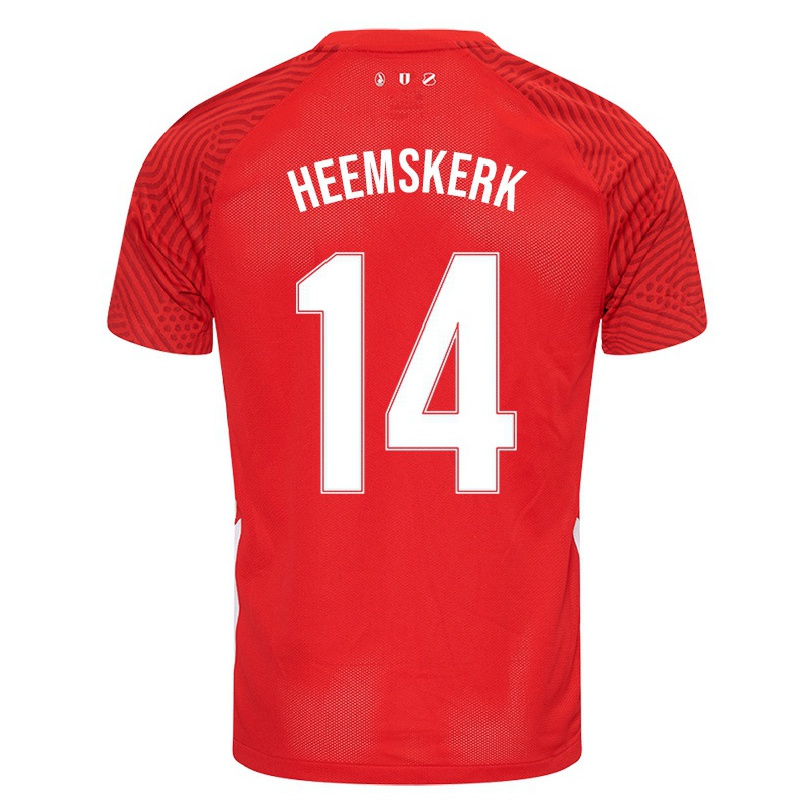 Enfant Football Maillot Helène Heemskerk #14 Rouge Tenues Domicile 2021/22 T-shirt
