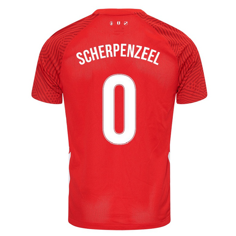 Enfant Football Maillot Romy Scherpenzeel #0 Rouge Tenues Domicile 2021/22 T-shirt