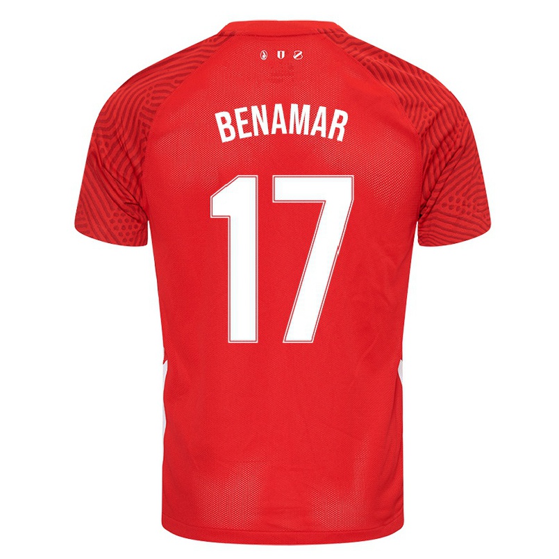 Enfant Football Maillot Benaissa Benamar #17 Rouge Tenues Domicile 2021/22 T-shirt
