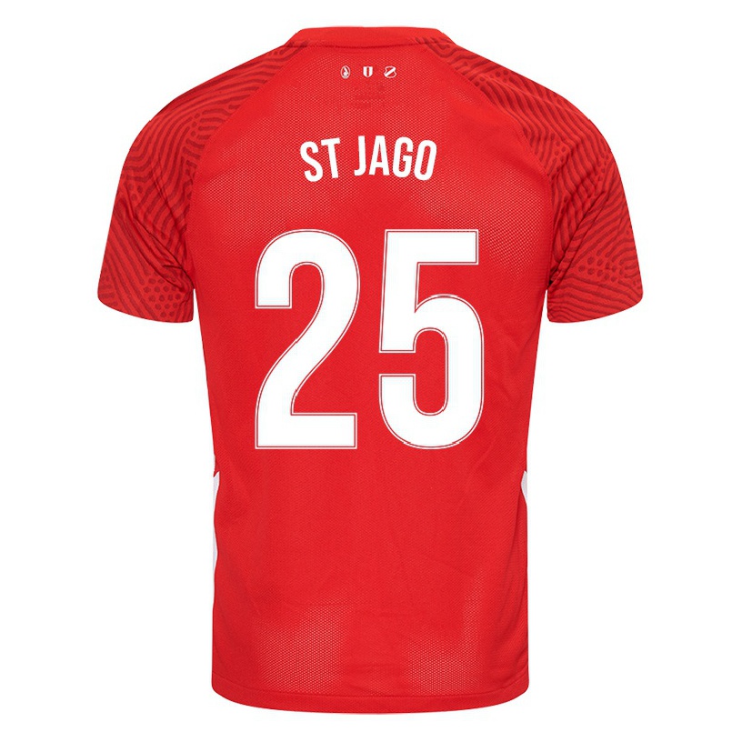 Enfant Football Maillot Tommy St. Jago #25 Rouge Tenues Domicile 2021/22 T-shirt