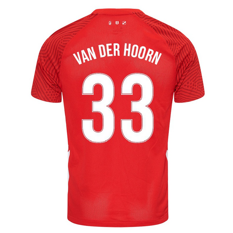 Enfant Football Maillot Mike Van Der Hoorn #33 Rouge Tenues Domicile 2021/22 T-shirt