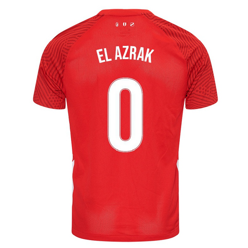 Enfant Football Maillot Rayan El Azrak #0 Rouge Tenues Domicile 2021/22 T-shirt