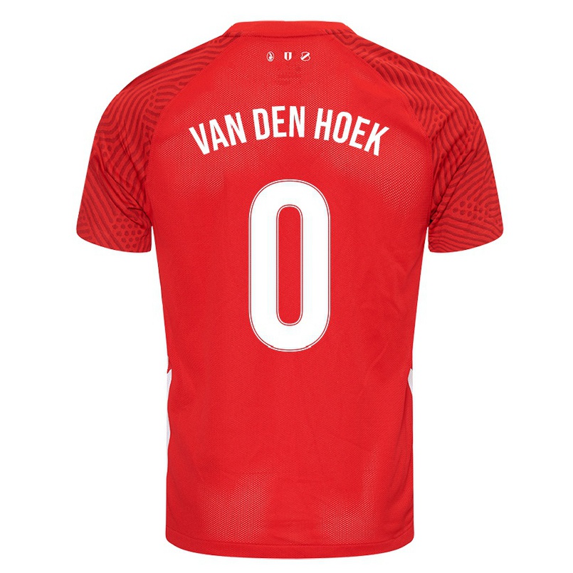 Enfant Football Maillot Kjeld Van Den Hoek #0 Rouge Tenues Domicile 2021/22 T-shirt