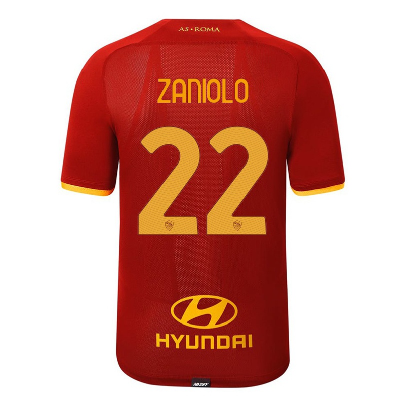 Enfant Football Maillot Nicolo Zaniolo #22 Rouge Tenues Domicile 2021/22 T-shirt