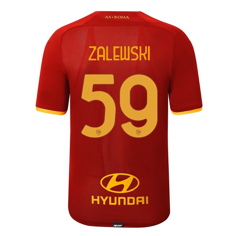 Enfant Football Maillot Nicola Zalewski #59 Rouge Tenues Domicile 2021/22 T-shirt