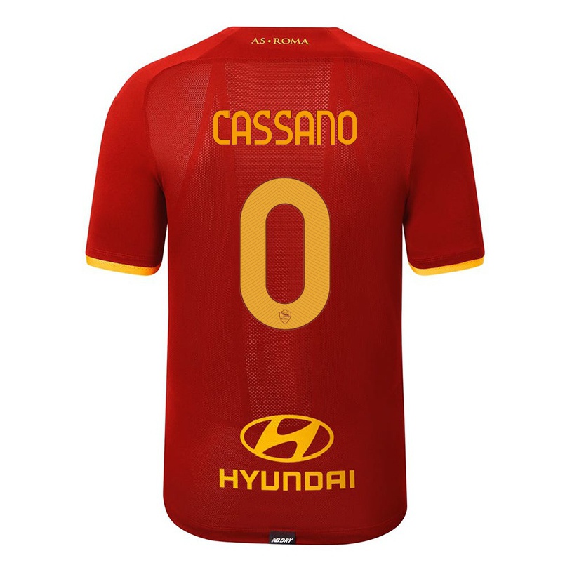 Enfant Football Maillot Claudio Cassano #0 Rouge Tenues Domicile 2021/22 T-shirt