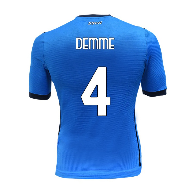 Enfant Football Maillot Diego Demme #4 Bleu Tenues Domicile 2021/22 T-shirt