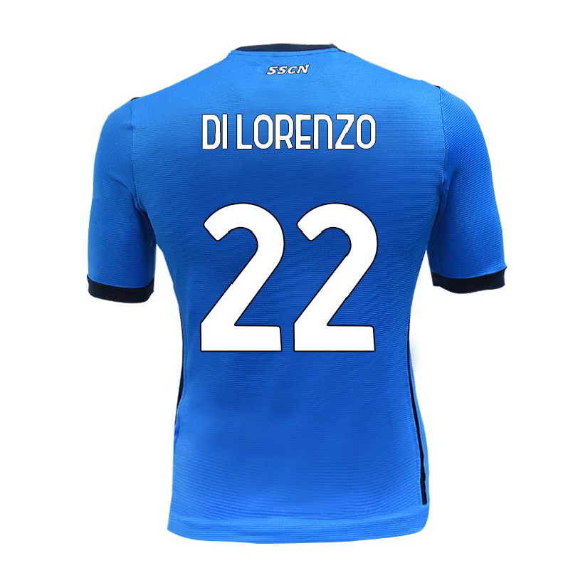 Enfant Football Maillot Giovanni Di Lorenzo #22 Bleu Tenues Domicile 2021/22 T-shirt
