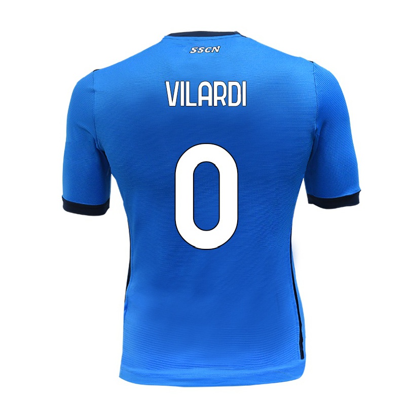Enfant Football Maillot Mario Vilardi #0 Bleu Tenues Domicile 2021/22 T-shirt