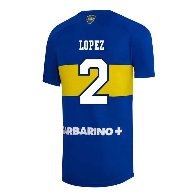 Enfant Football Maillot Lisandro Lopez #2 Bleu Roi Tenues Domicile 2021/22 T-shirt