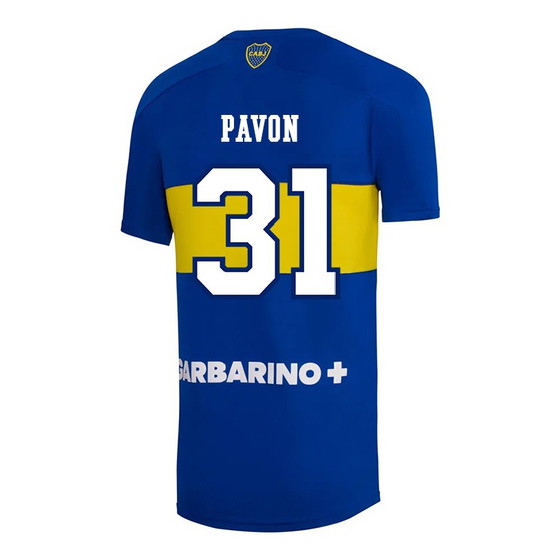 Enfant Football Maillot Cristian Pavon #31 Bleu Roi Tenues Domicile 2021/22 T-shirt