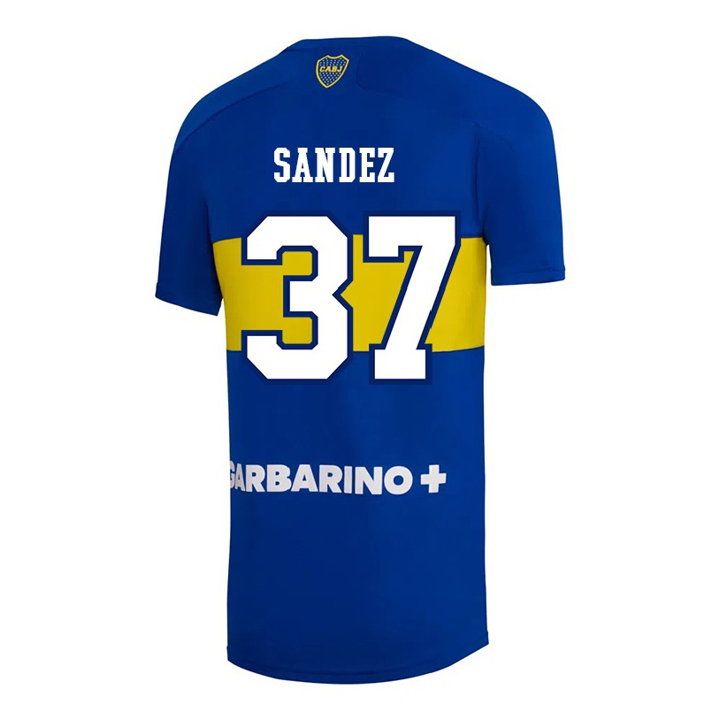 Enfant Football Maillot Agustin Sandez #37 Bleu Roi Tenues Domicile 2021/22 T-shirt