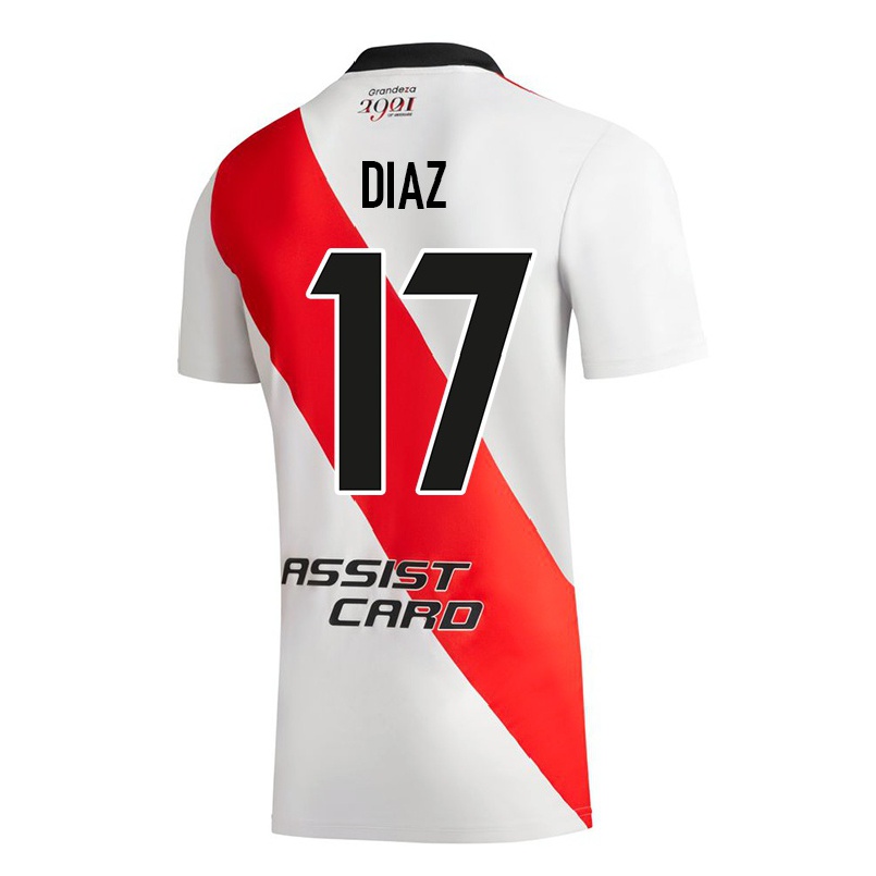 Enfant Football Maillot Paulo Diaz #17 Blanc Tenues Domicile 2021/22 T-shirt