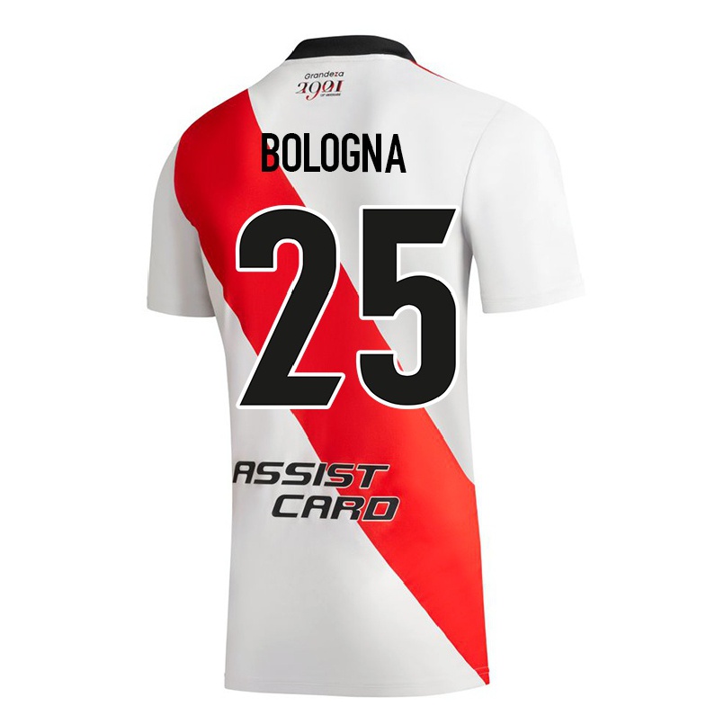 Enfant Football Maillot Enrique Bologna #25 Blanc Tenues Domicile 2021/22 T-shirt