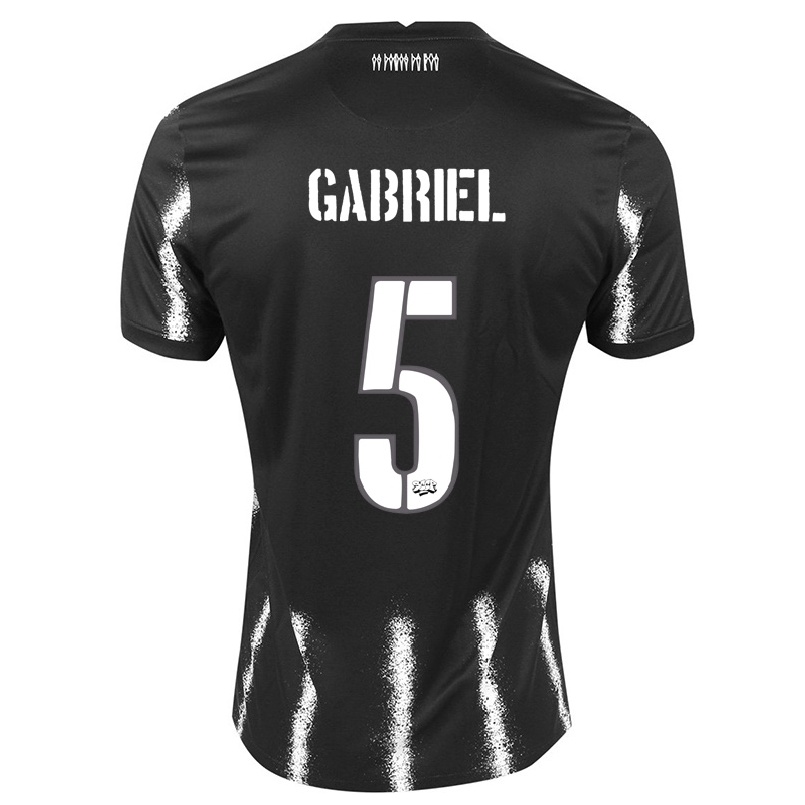 Enfant Football Maillot Gabriel #5 Le Noir Tenues Extérieur 2021/22 T-shirt