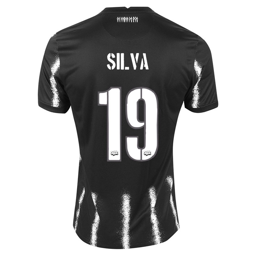 Enfant Football Maillot Gustavo Silva #19 Le Noir Tenues Extérieur 2021/22 T-shirt