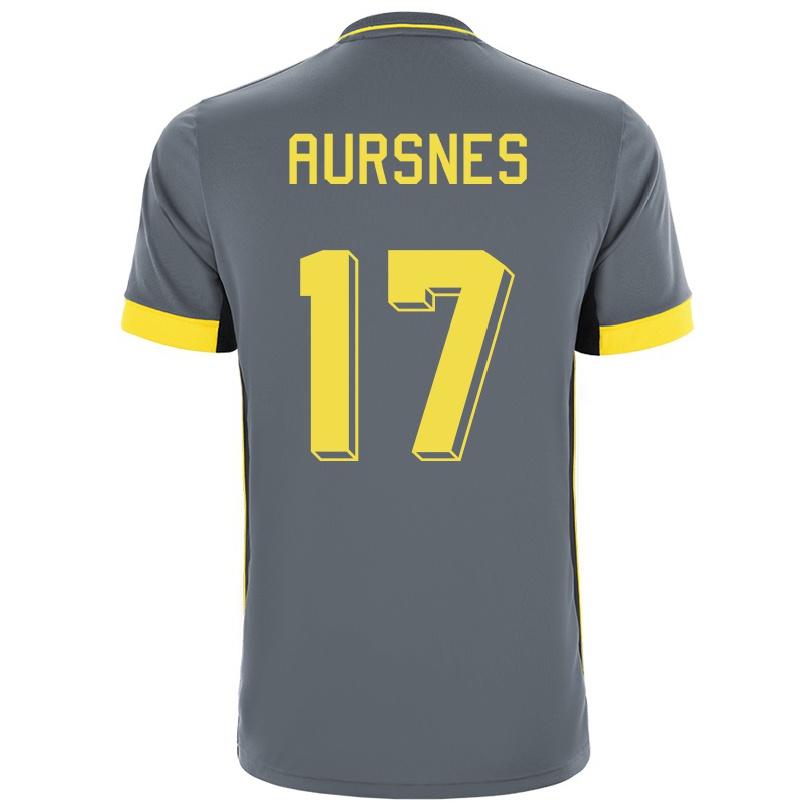 Enfant Football Maillot Fredrik Aursnes #17 Gris Noir Tenues Extérieur 2021/22 T-shirt