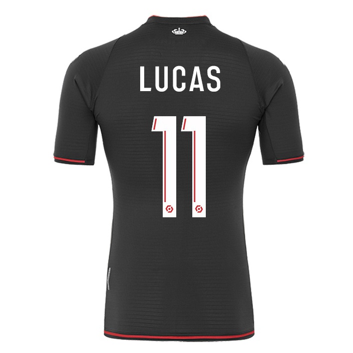Enfant Football Maillot Jean Lucas #11 Noir Tenues Extérieur 2021/22 T-shirt