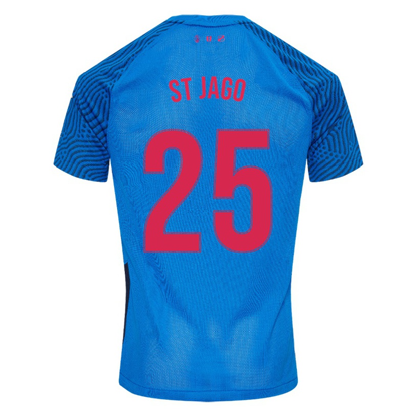 Enfant Football Maillot Tommy St. Jago #25 Bleu Ciel Tenues Extérieur 2021/22 T-shirt