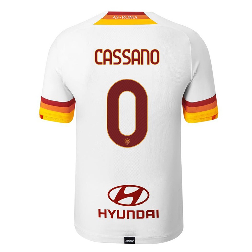 Enfant Football Maillot Claudio Cassano #0 Blanc Tenues Extérieur 2021/22 T-shirt