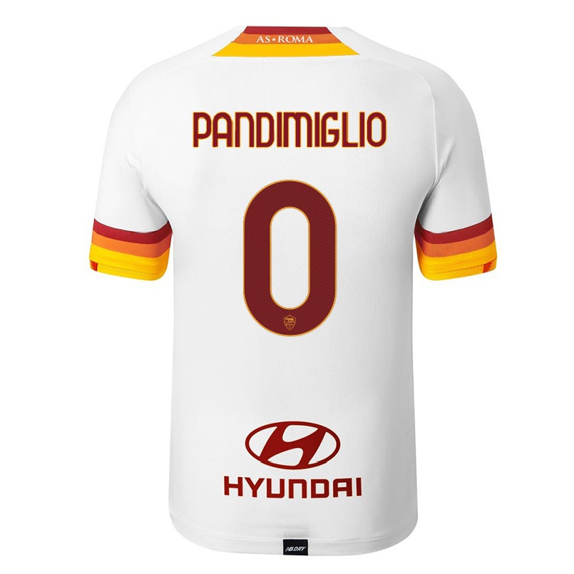 Enfant Football Maillot Giulio Pandimiglio #0 Blanc Tenues Extérieur 2021/22 T-shirt