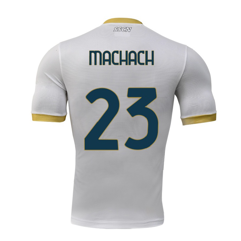 Enfant Football Maillot Zinedine Machach #23 Gris Tenues Extérieur 2021/22 T-shirt