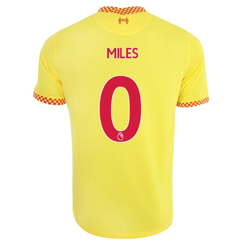 Enfant Football Maillot Terence Miles #0 Jaune Tenues Third 2021/22 T-shirt