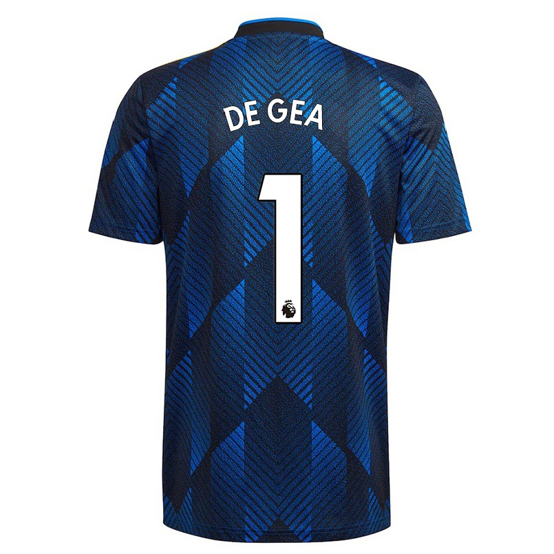 Enfant Football Maillot David De Gea #1 Bleu Foncé Tenues Third 2021/22 T-shirt