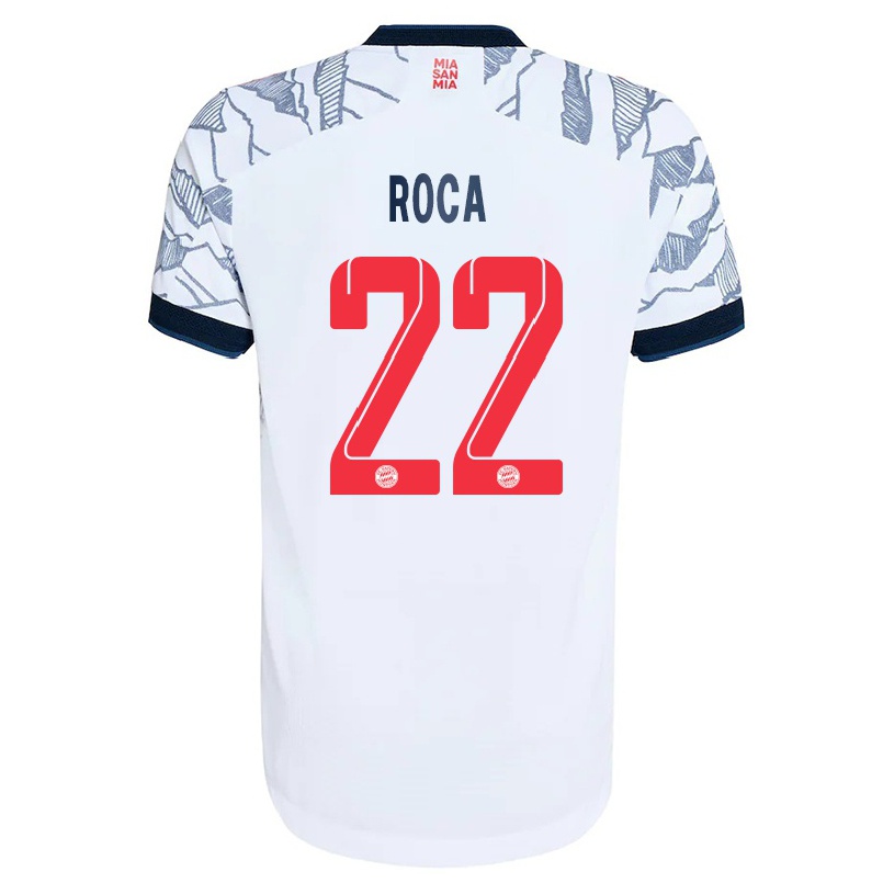 Enfant Football Maillot Marc Roca #22 Gris Blanc Tenues Third 2021/22 T-shirt