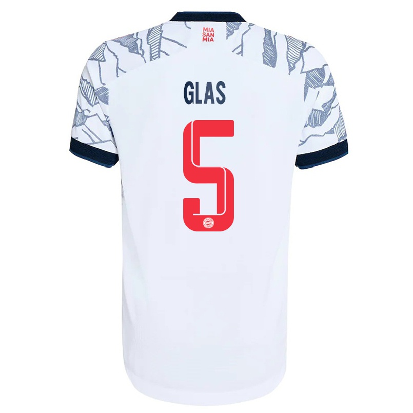 Enfant Football Maillot Hanna Glas #5 Gris Blanc Tenues Third 2021/22 T-shirt