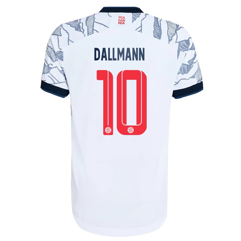 Enfant Football Maillot Linda Dallmann #10 Gris Blanc Tenues Third 2021/22 T-shirt