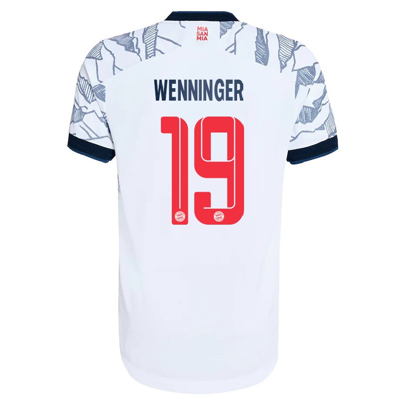 Enfant Football Maillot Carina Wenninger #19 Gris Blanc Tenues Third 2021/22 T-shirt