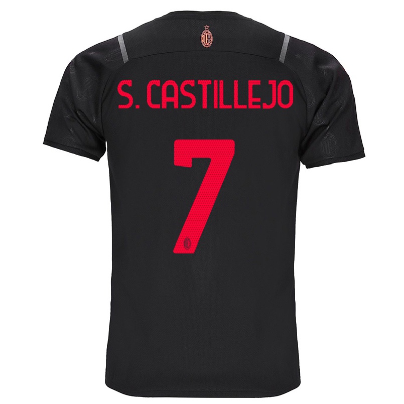 Enfant Football Maillot Samu Castillejo #7 Noir Tenues Third 2021/22 T-shirt