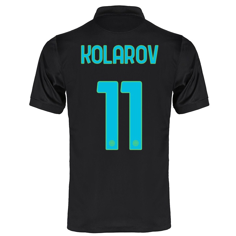 Enfant Football Maillot Aleksandar Kolarov #11 Noir Tenues Third 2021/22 T-shirt